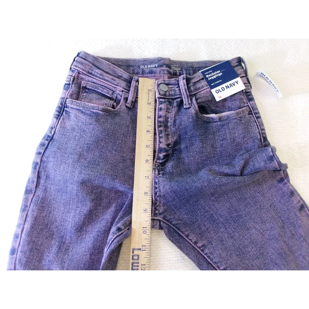 Old Navy‎ Kids Purple Rockstar Jeggings High Rise 360 Stretch Jeans Size 16 NWT